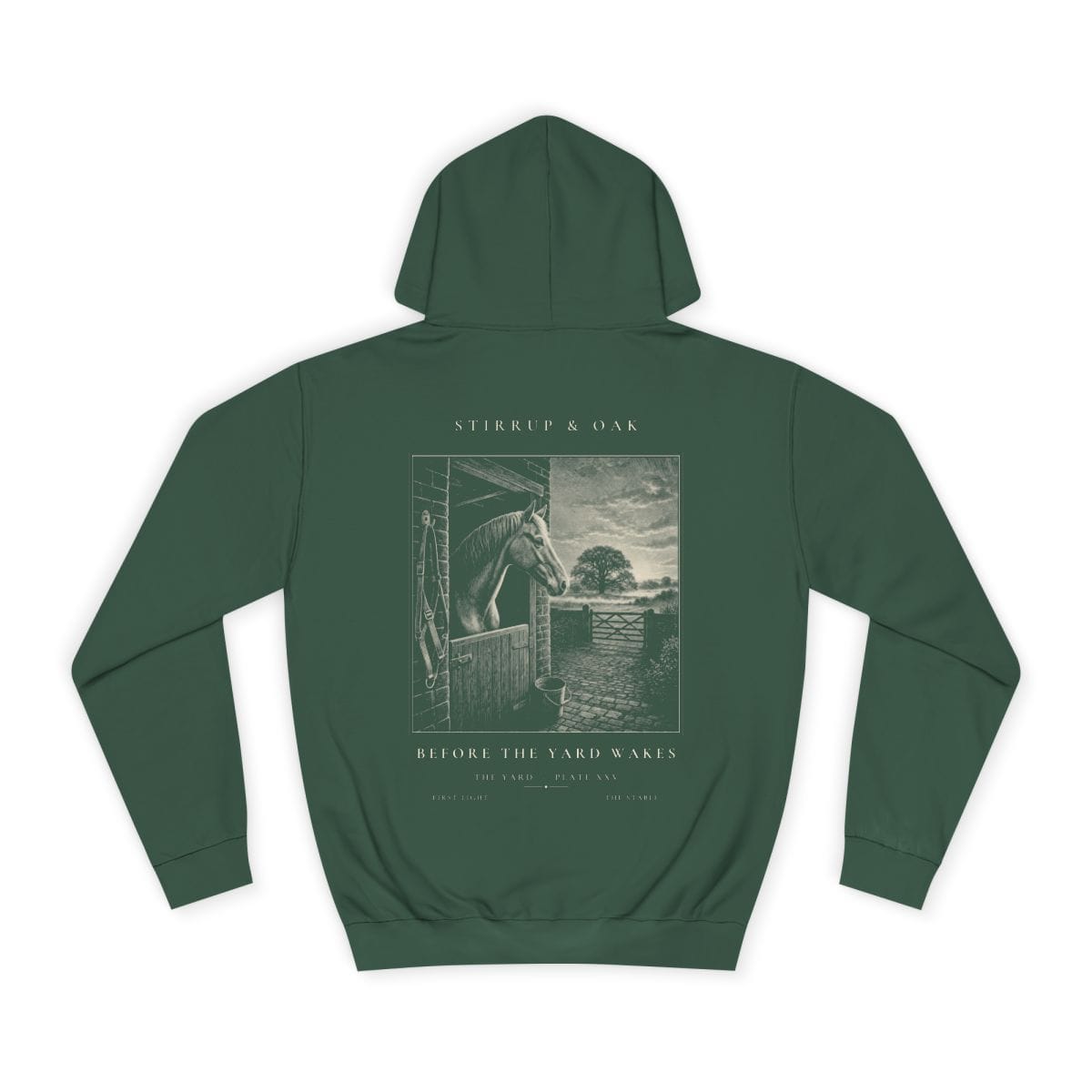 Before the Yard Wakes - Heavyweight Hoodie in Bottle Green