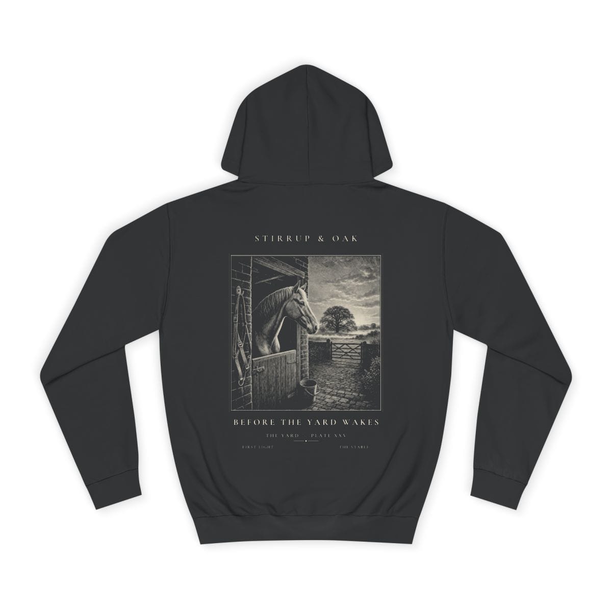 Before the Yard Wakes - Heavyweight Hoodie in Jet Black