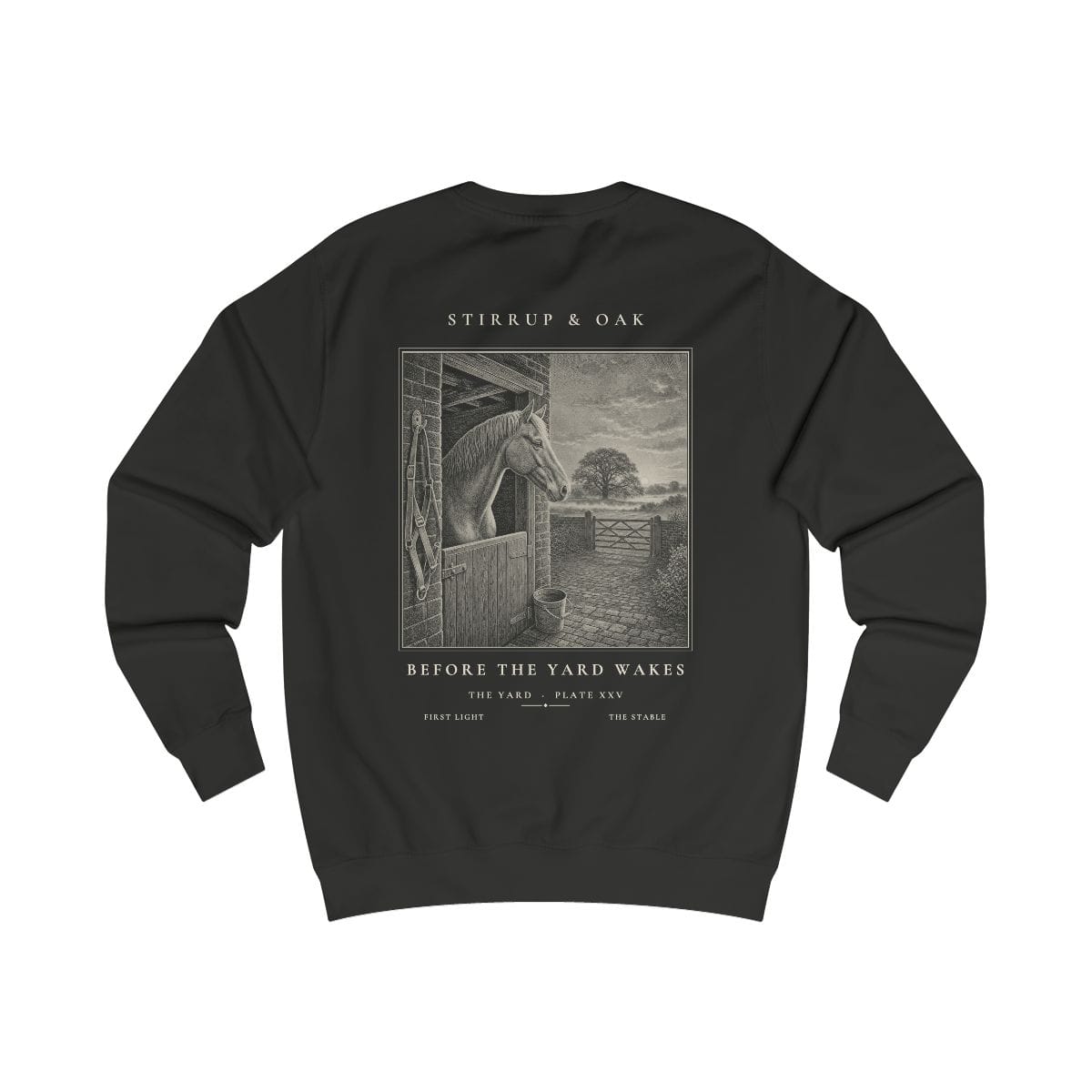 Before the Yard Wakes - Crew Sweatshirt in Jet Black