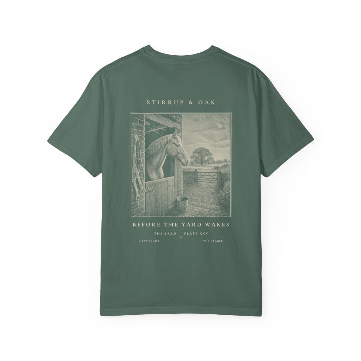 Before the Yard Wakes - Heavyweight T-Shirt in Blue Spruce