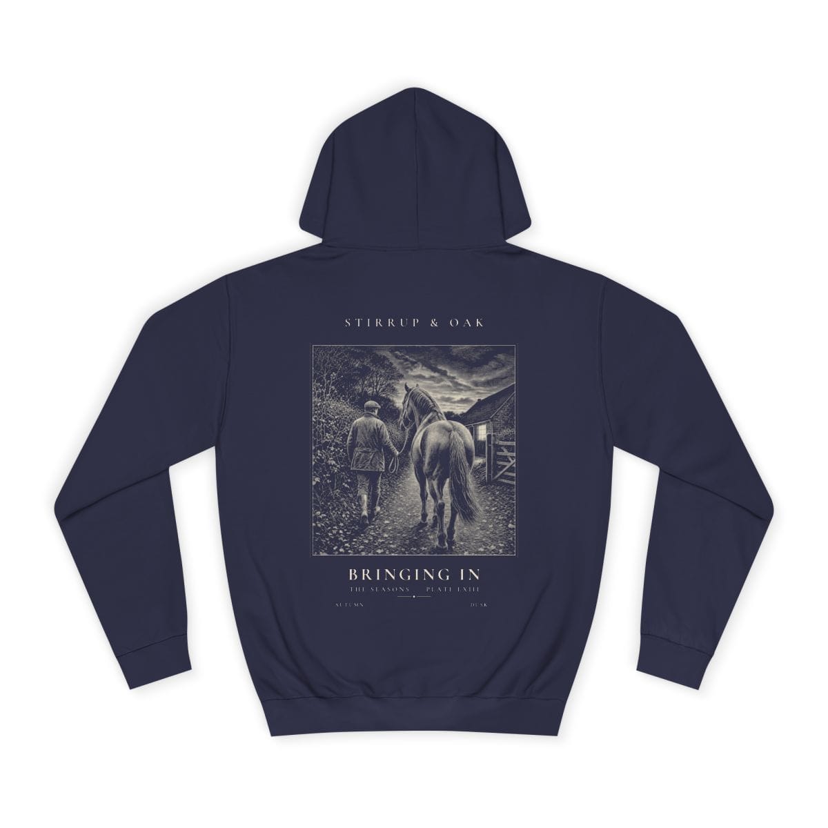 Bringing In - Heavyweight Hoodie in Oxford Navy