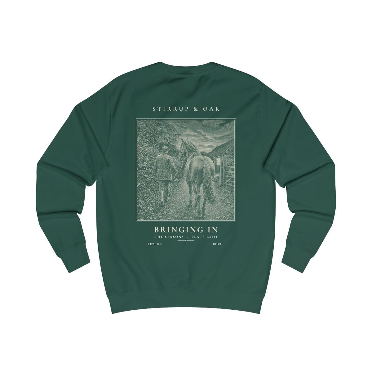 Bringing In - Crew Sweatshirt in Bottle Green