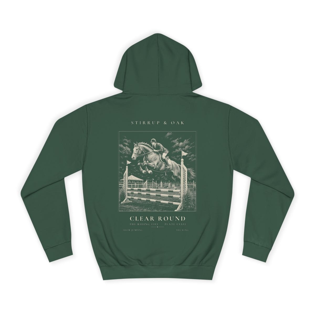 Clear Round - Heavyweight Hoodie in Bottle Green