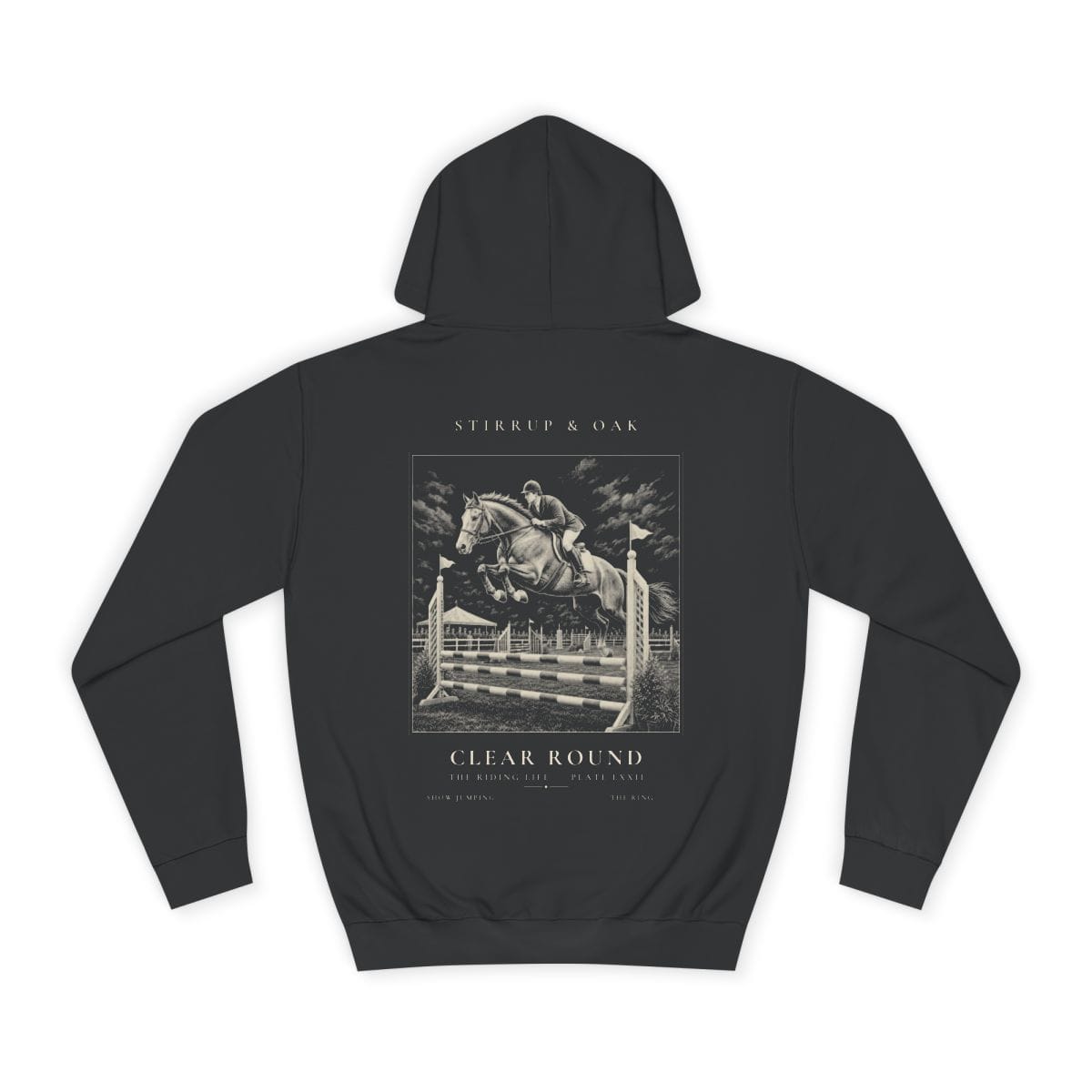 Clear Round - Heavyweight Hoodie · Jet Black / S