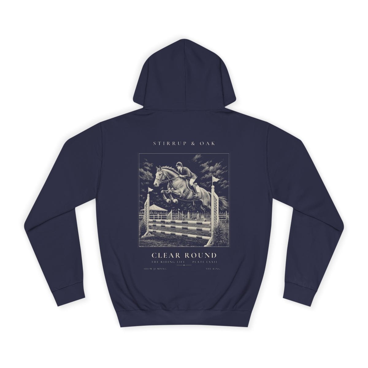 Clear Round - Heavyweight Hoodie in Oxford Navy