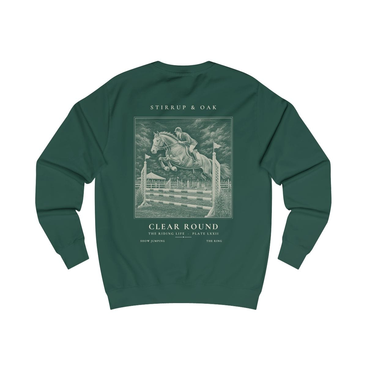 Clear Round - Crew Sweatshirt in Bottle Green