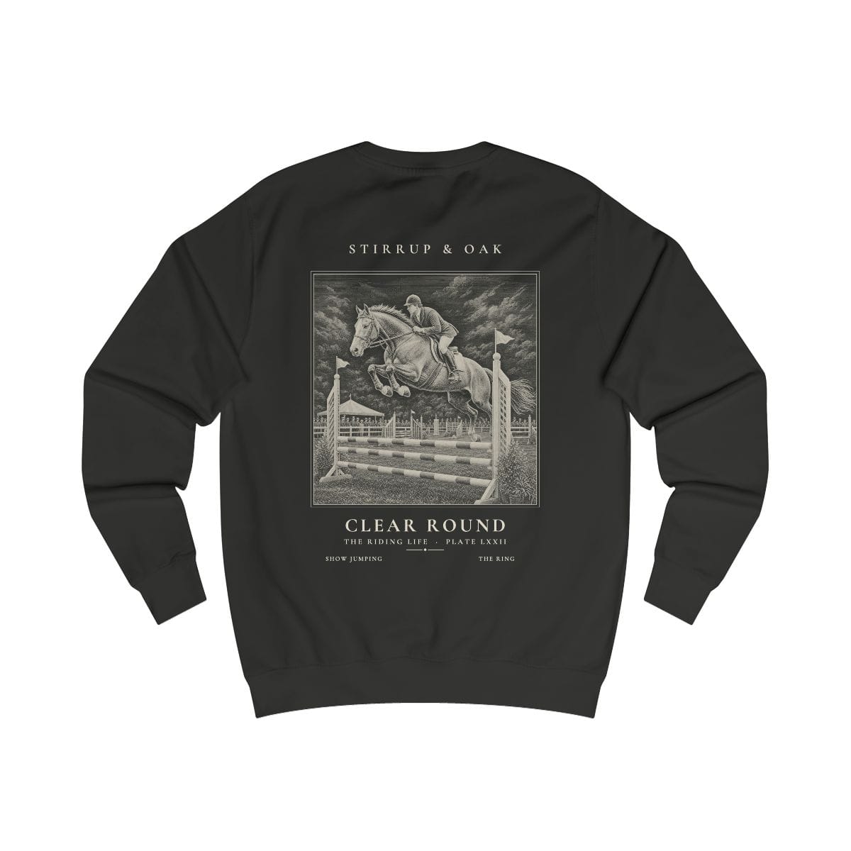 Clear Round - Crew Sweatshirt in Jet Black