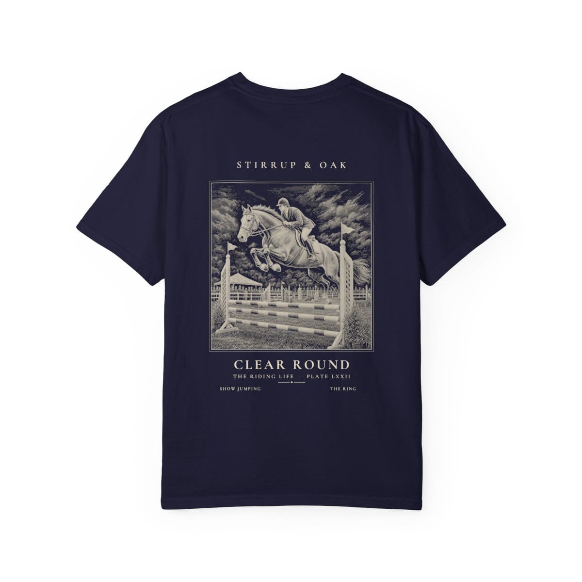 Clear Round - Heavyweight T-Shirt in True Navy