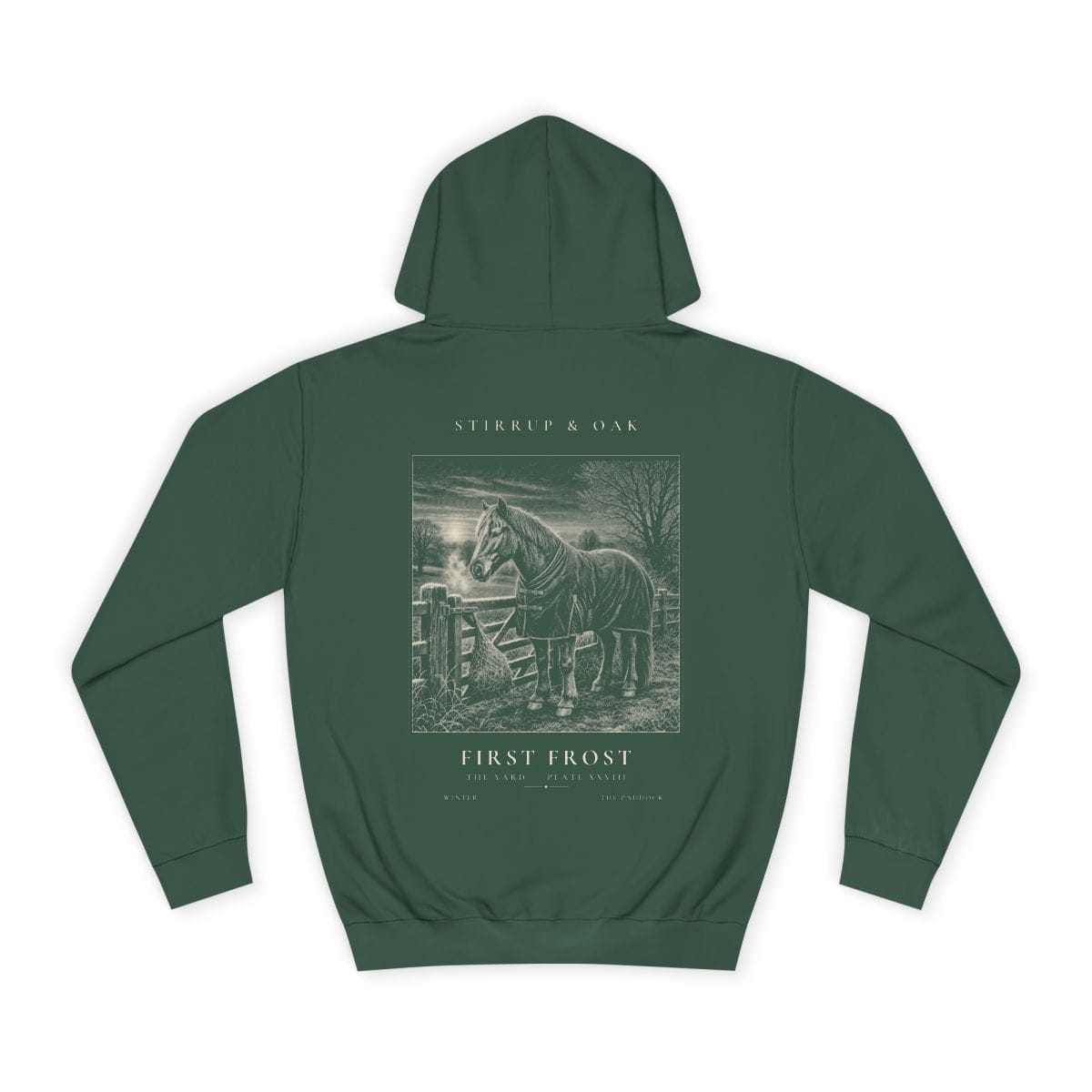 First Frost - Heavyweight Hoodie in Bottle Green