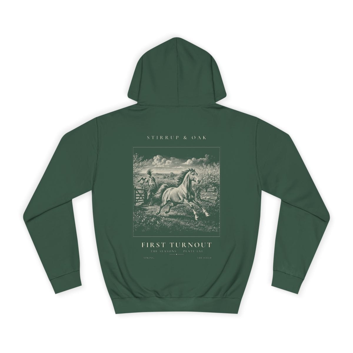 First Turnout - Heavyweight Hoodie in Bottle Green