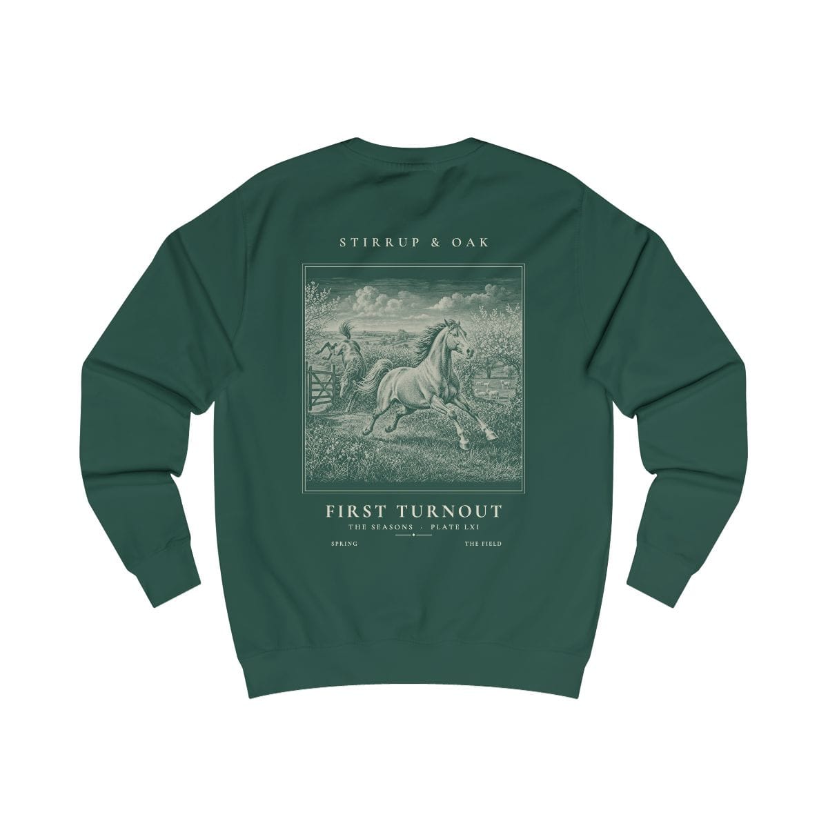 First Turnout - Crew Sweatshirt in Bottle Green