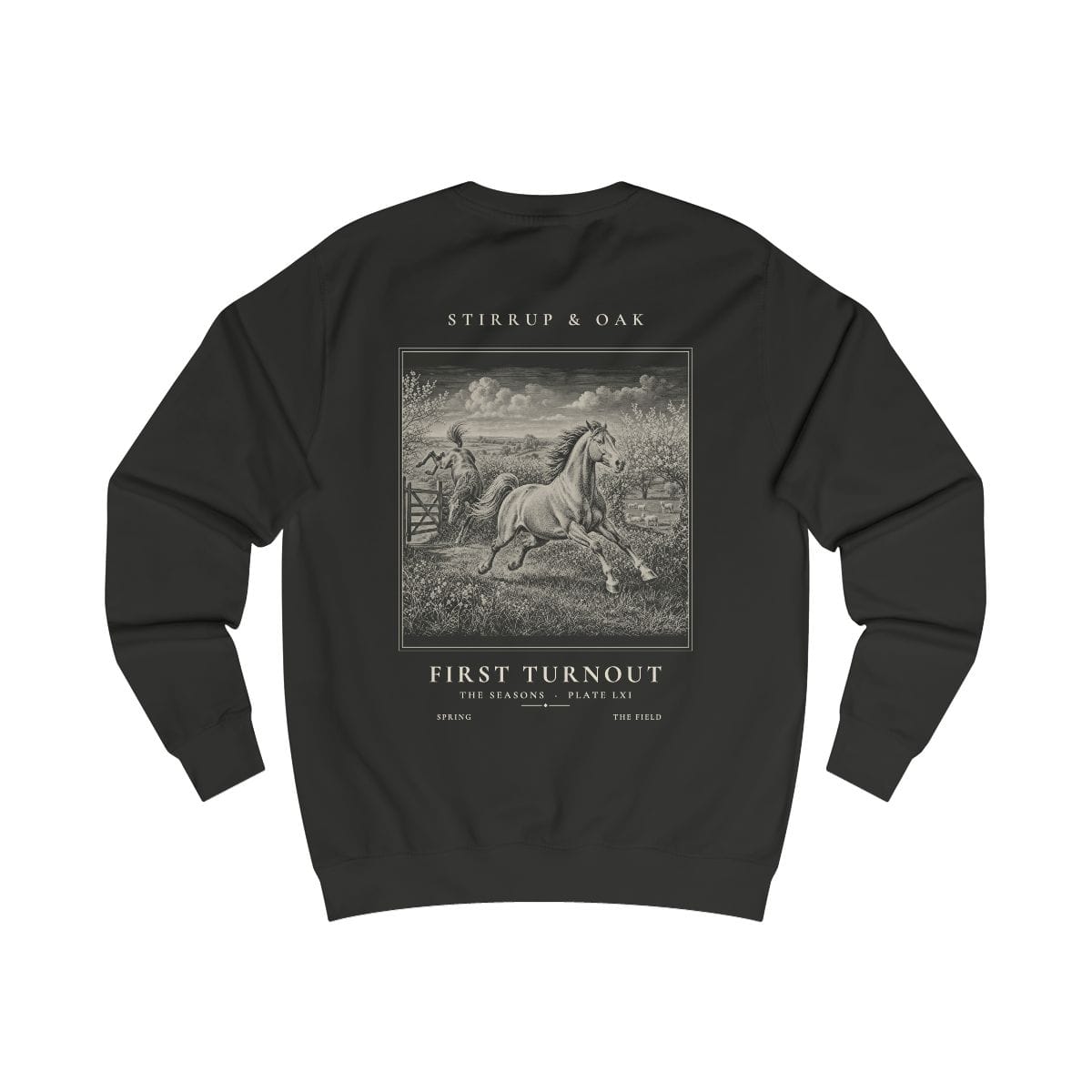 First Turnout - Crew Sweatshirt in Jet Black