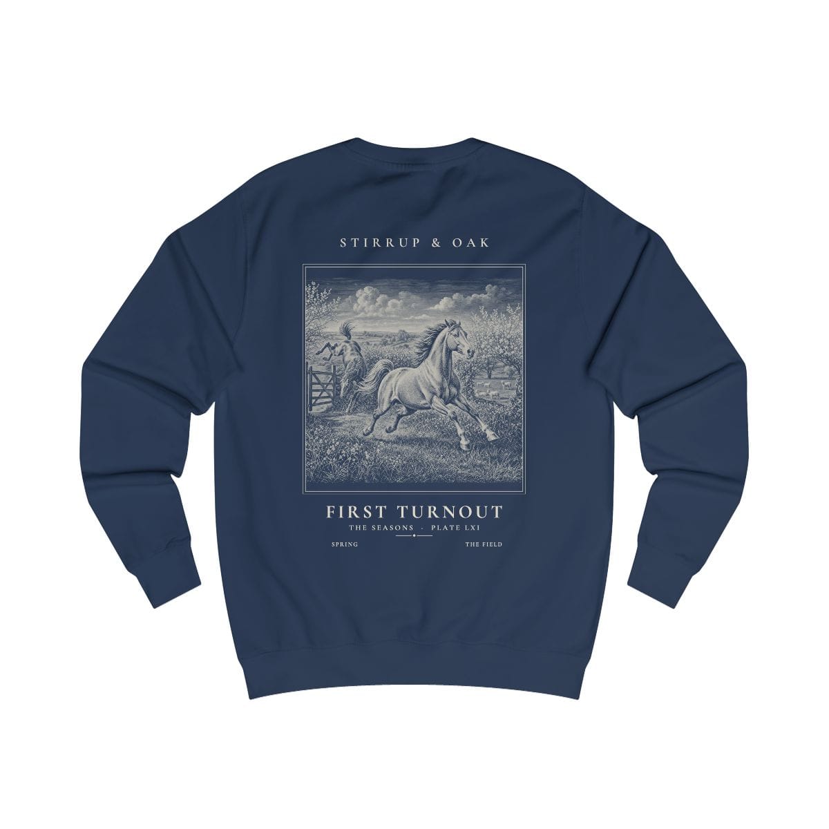 First Turnout - Crew Sweatshirt in Oxford Navy