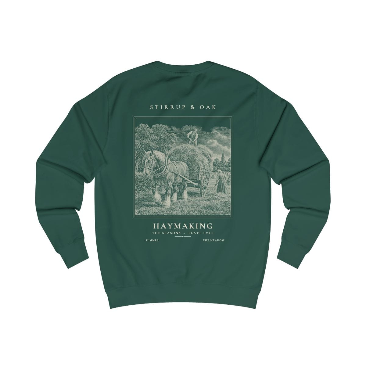Haymaking - Crew Sweatshirt in Bottle Green