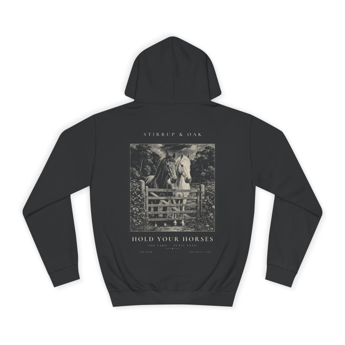 Hold Your Horses - Heavyweight Hoodie · Jet Black / S