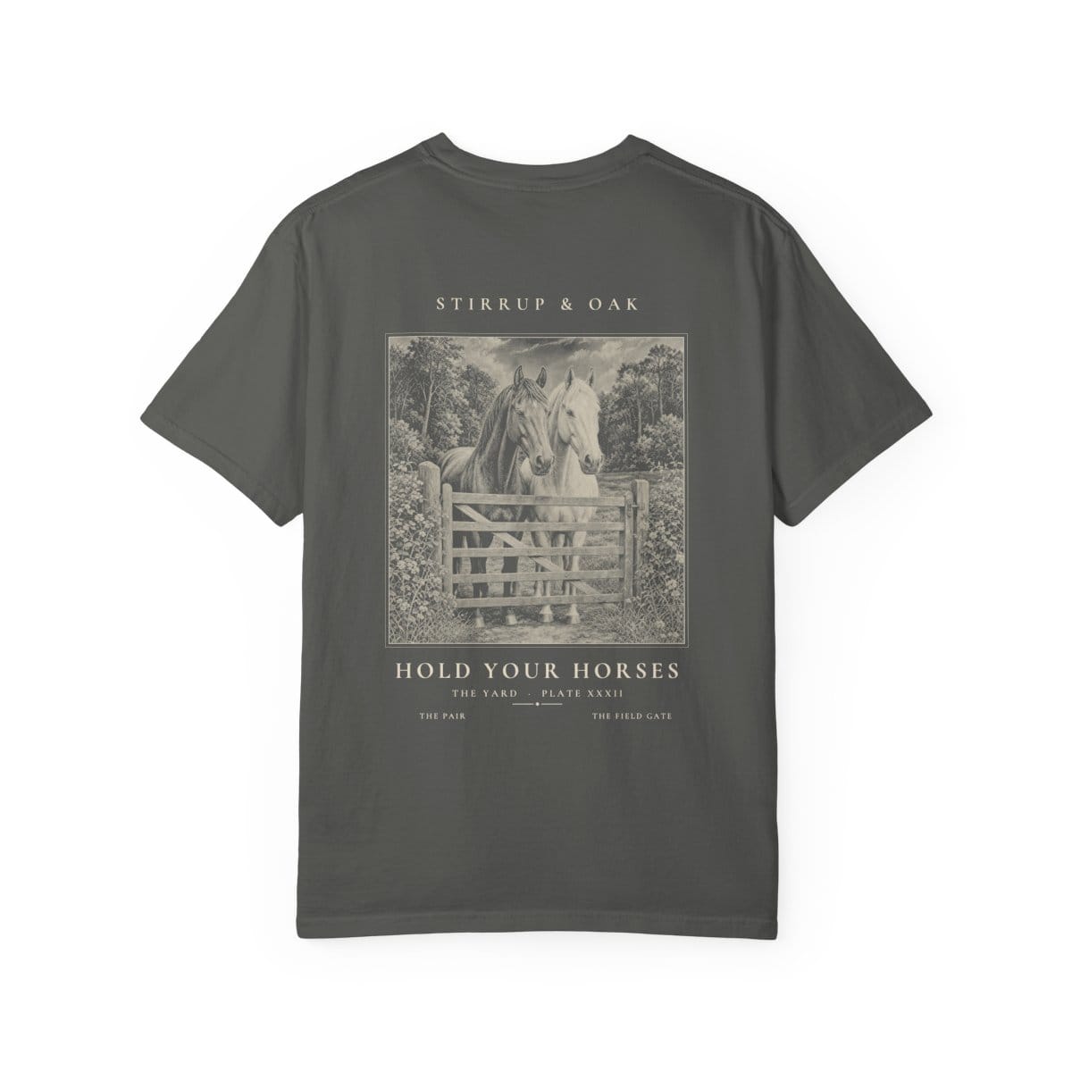 Hold Your Horses - Heavyweight T-Shirt · Pepper / S