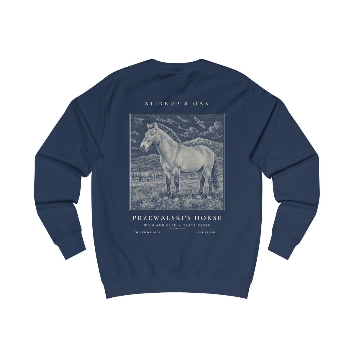 Przewalski's Horse - Crew Sweatshirt in Oxford Navy