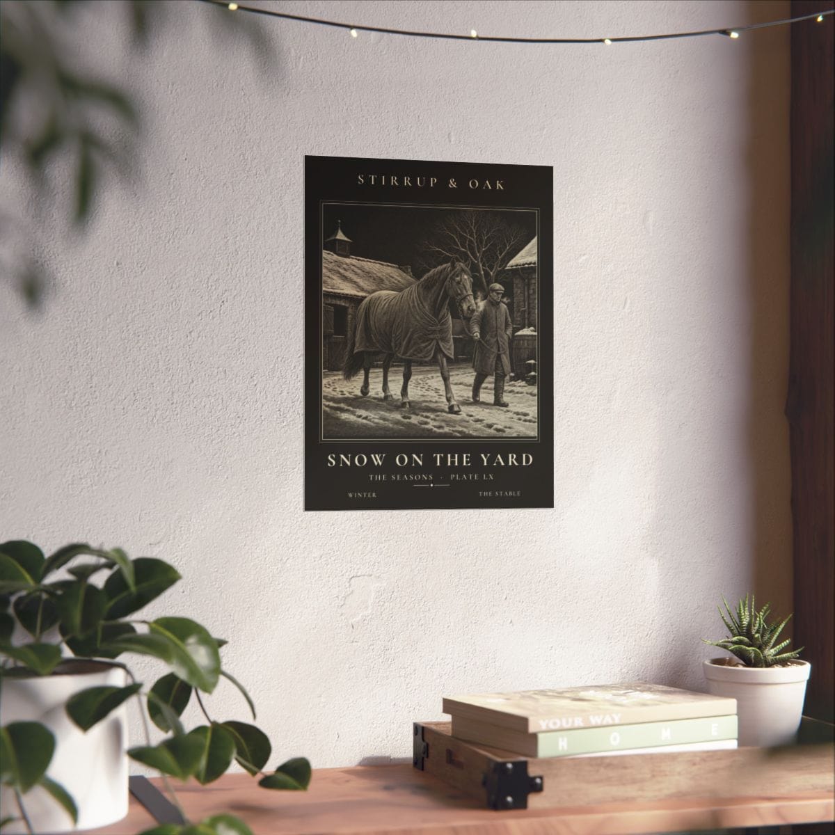 Snow On the Yard - Archive Print