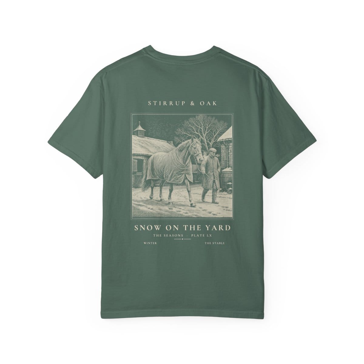 Snow On the Yard - Heavyweight T-Shirt in Blue Spruce