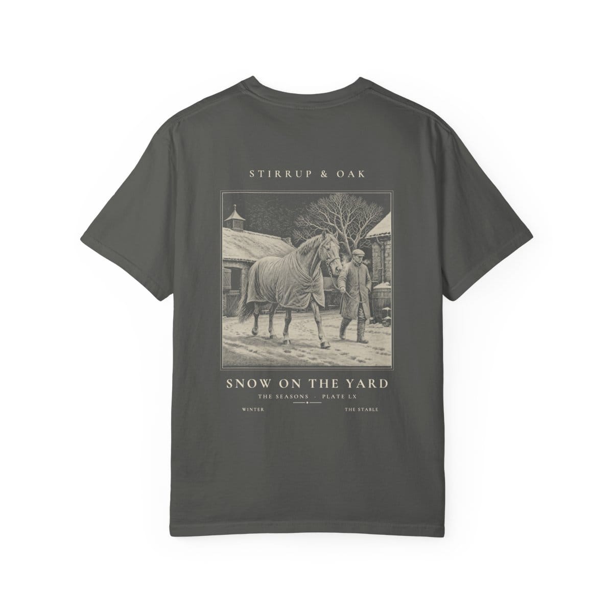 Snow On the Yard - Heavyweight T-Shirt in Pepper