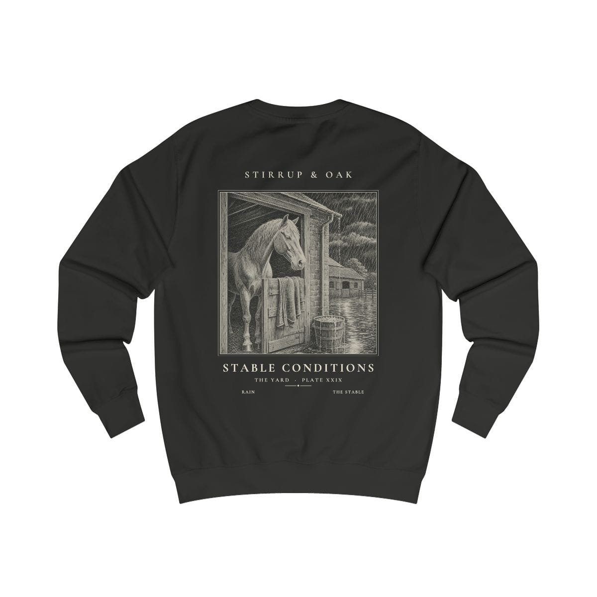 Stable Conditions - Crew Sweatshirt in Jet Black