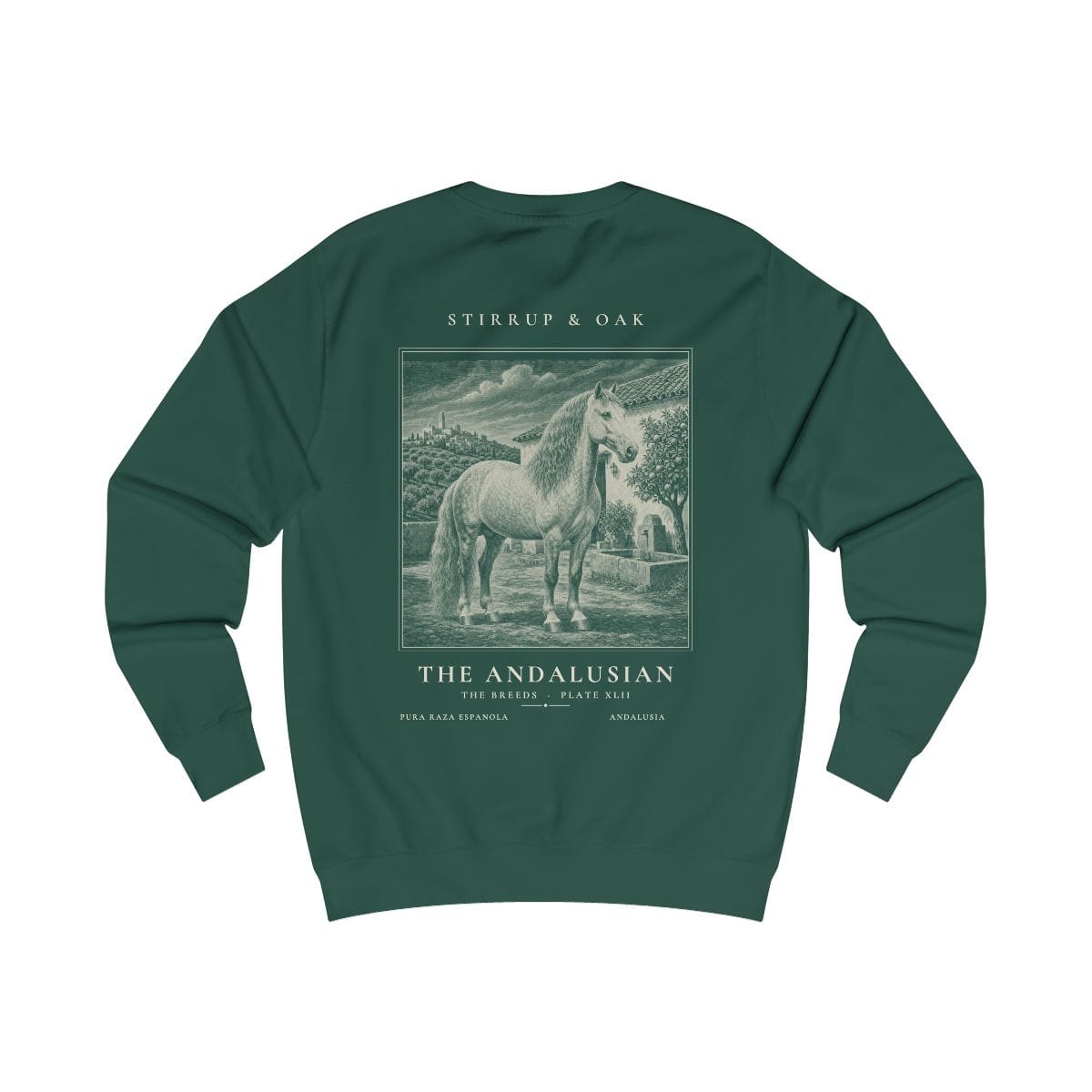 The Andalusian - Crew Sweatshirt in Bottle Green