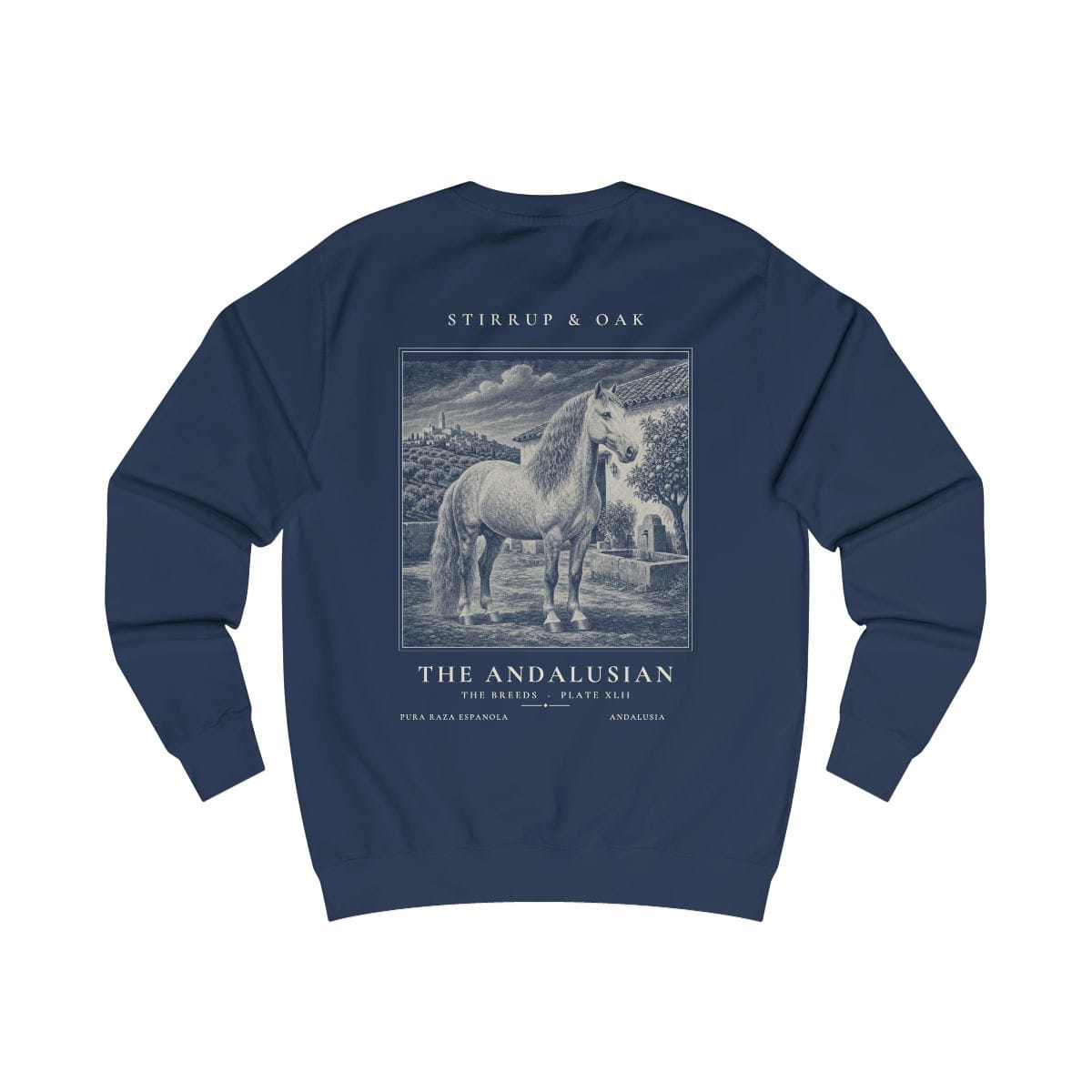The Andalusian - Crew Sweatshirt in Oxford Navy
