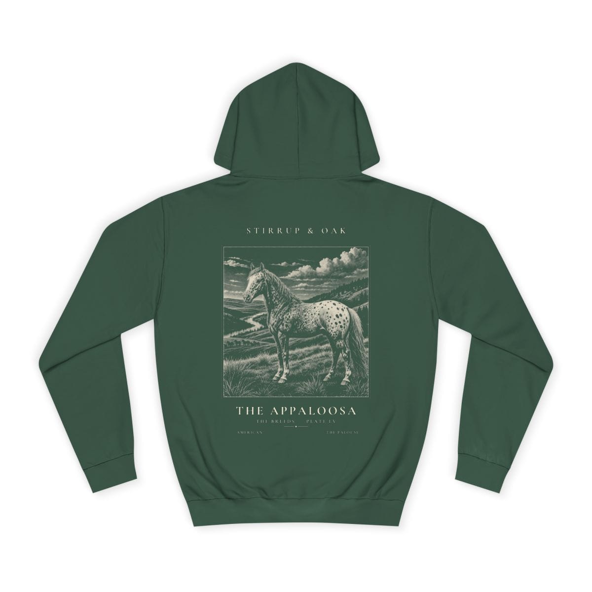 The Appaloosa - Heavyweight Hoodie in Bottle Green