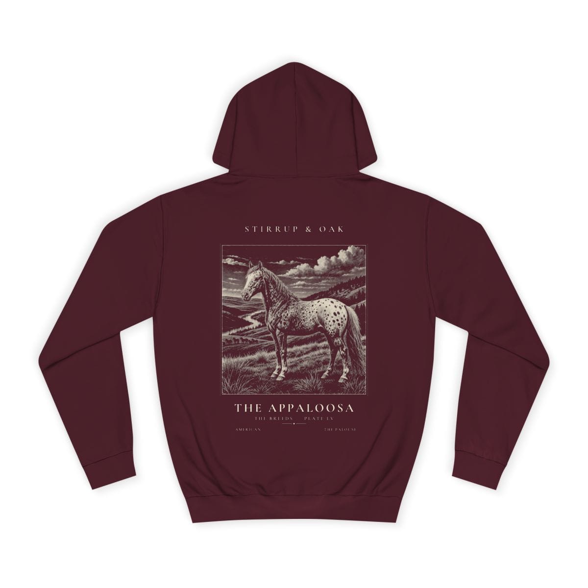 The Appaloosa - Heavyweight Hoodie in Burgundy