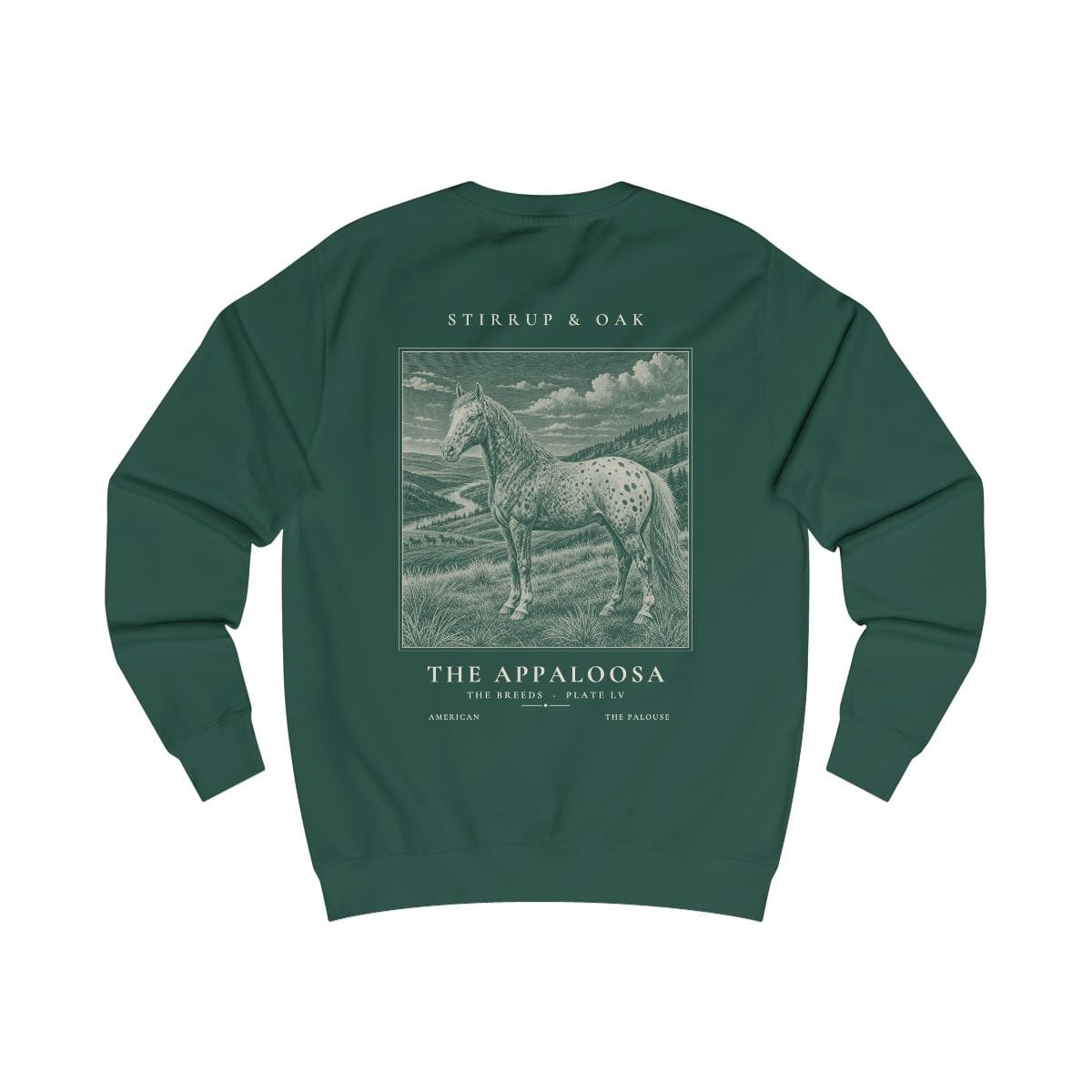 The Appaloosa - Crew Sweatshirt in Bottle Green
