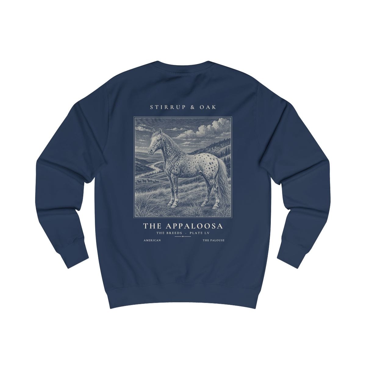 The Appaloosa - Crew Sweatshirt in Oxford Navy