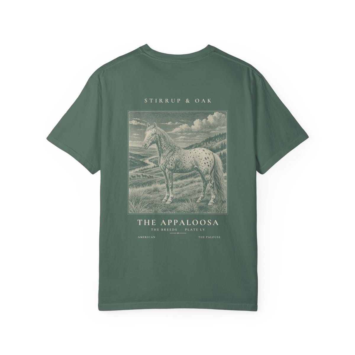 The Appaloosa - Heavyweight T-Shirt in Blue Spruce