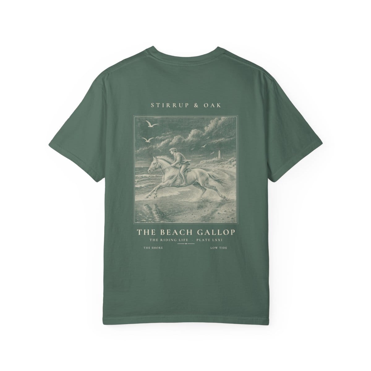 The Beach Gallop - Heavyweight T-Shirt in Blue Spruce