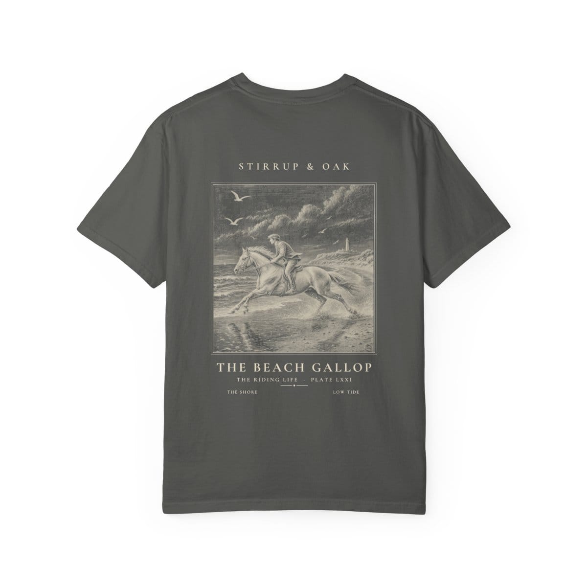 The Beach Gallop - Heavyweight T-Shirt · Pepper / S