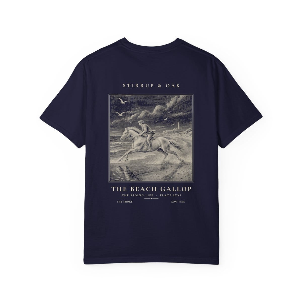 The Beach Gallop - Heavyweight T-Shirt in True Navy
