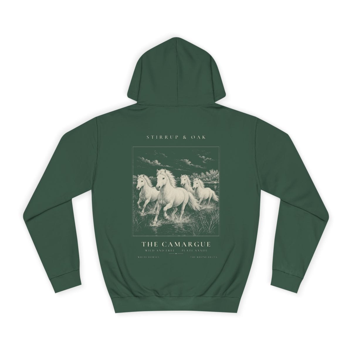 The Camargue - Heavyweight Hoodie in Bottle Green