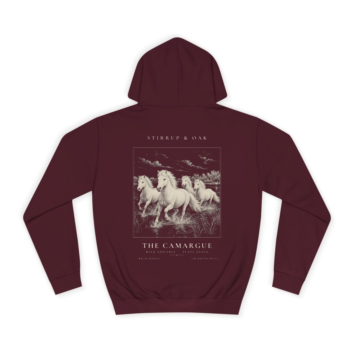 The Camargue - Heavyweight Hoodie in Burgundy