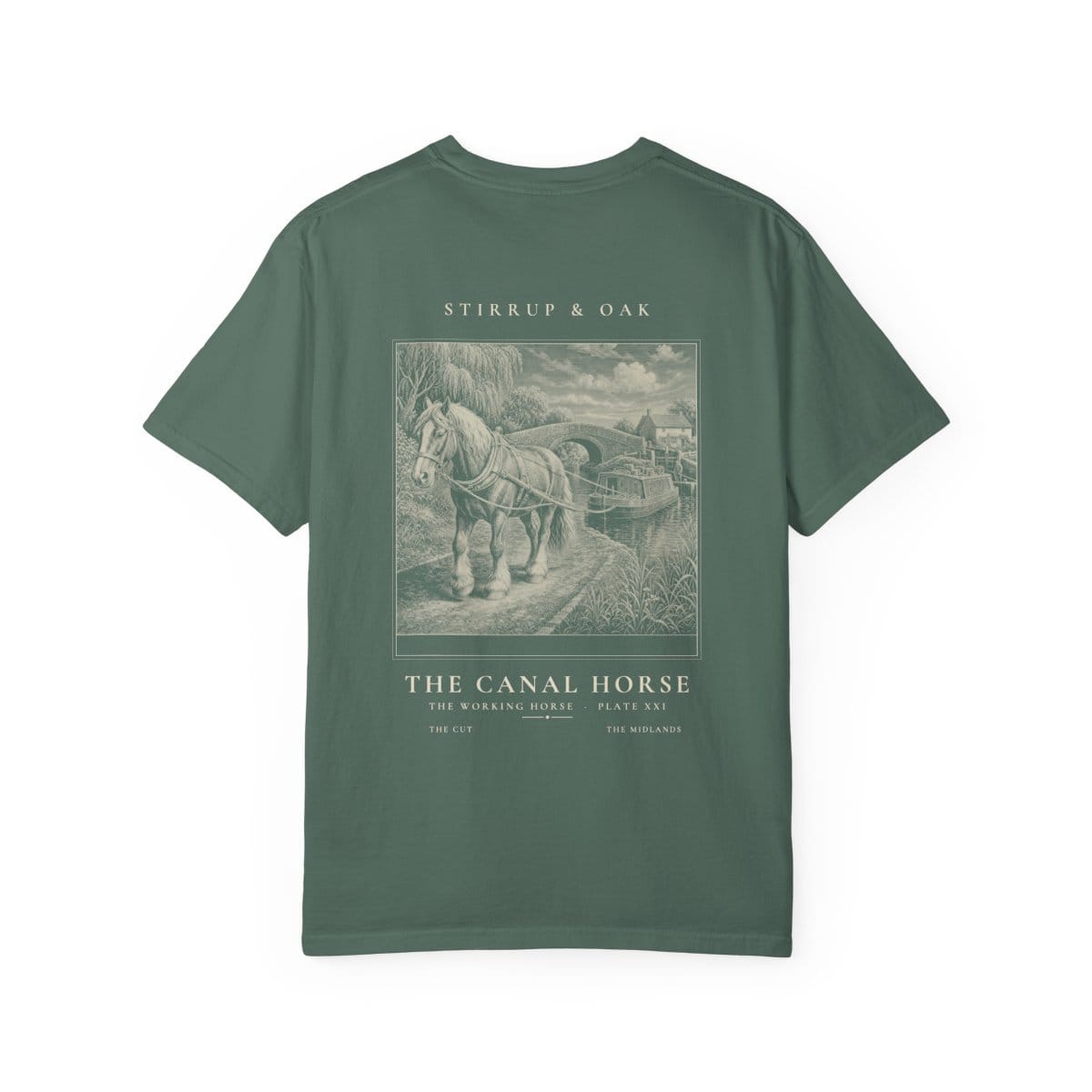 The Canal Horse - Heavyweight T-Shirt in Blue Spruce