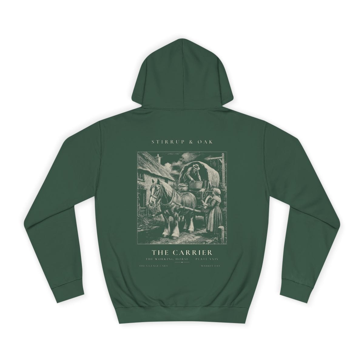 The Carrier - Heavyweight Hoodie in Bottle Green