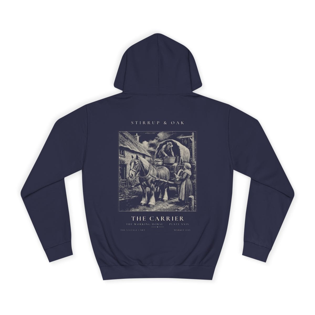 The Carrier - Heavyweight Hoodie in Oxford Navy