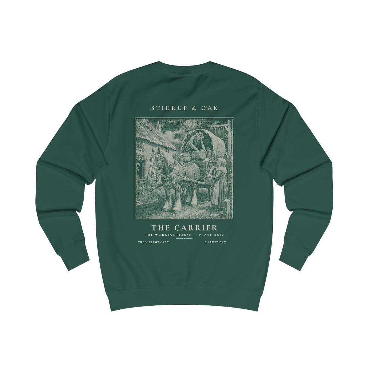 The Carrier - Crew Sweatshirt in Bottle Green