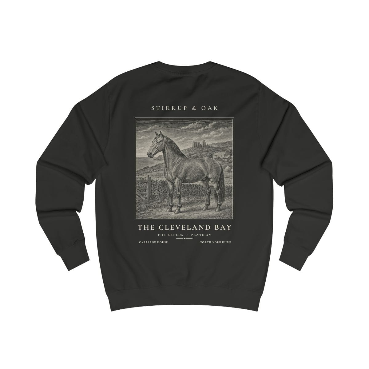 The Cleveland Bay - Crew Sweatshirt in Jet Black