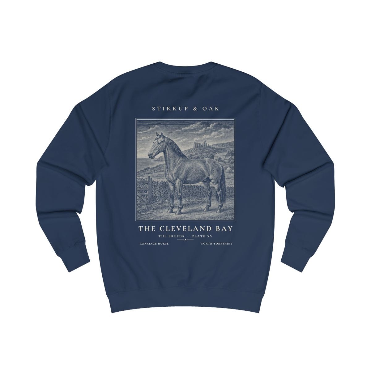 The Cleveland Bay - Crew Sweatshirt in Oxford Navy