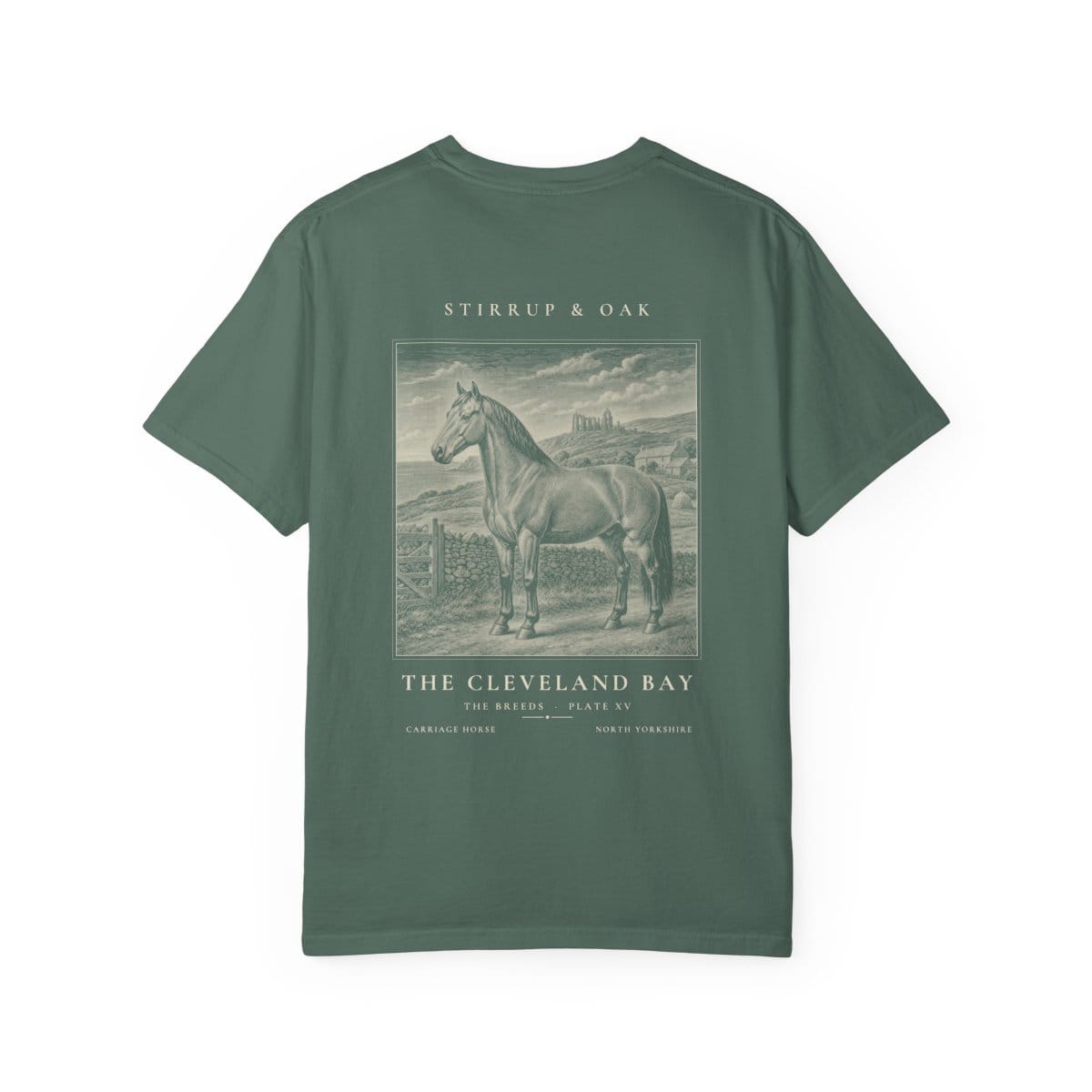 The Cleveland Bay - Heavyweight T-Shirt in Blue Spruce