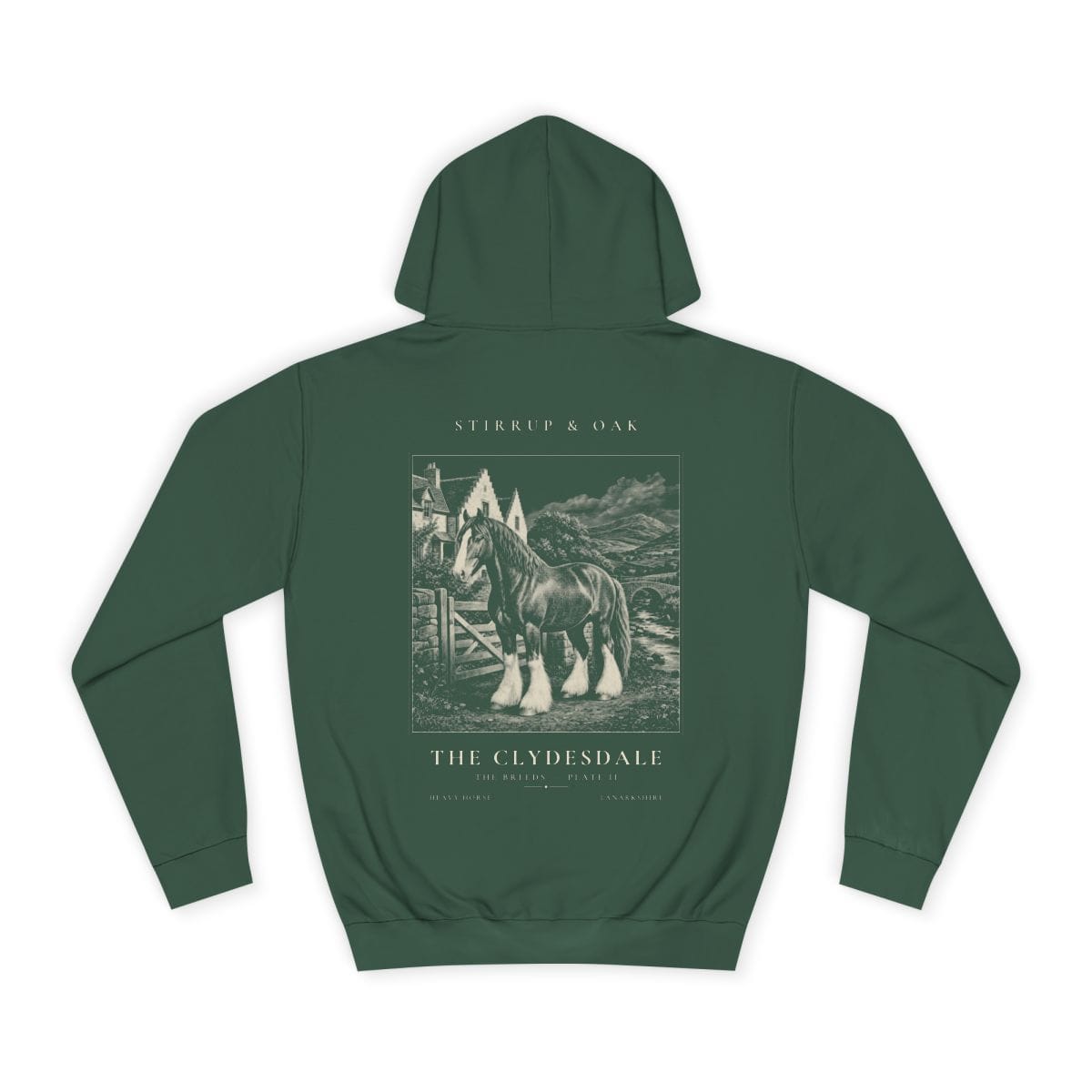 The Clydesdale - Heavyweight Hoodie in Bottle Green