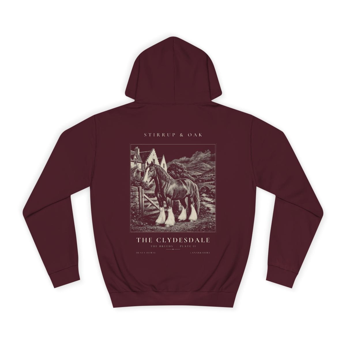 The Clydesdale - Heavyweight Hoodie in Burgundy
