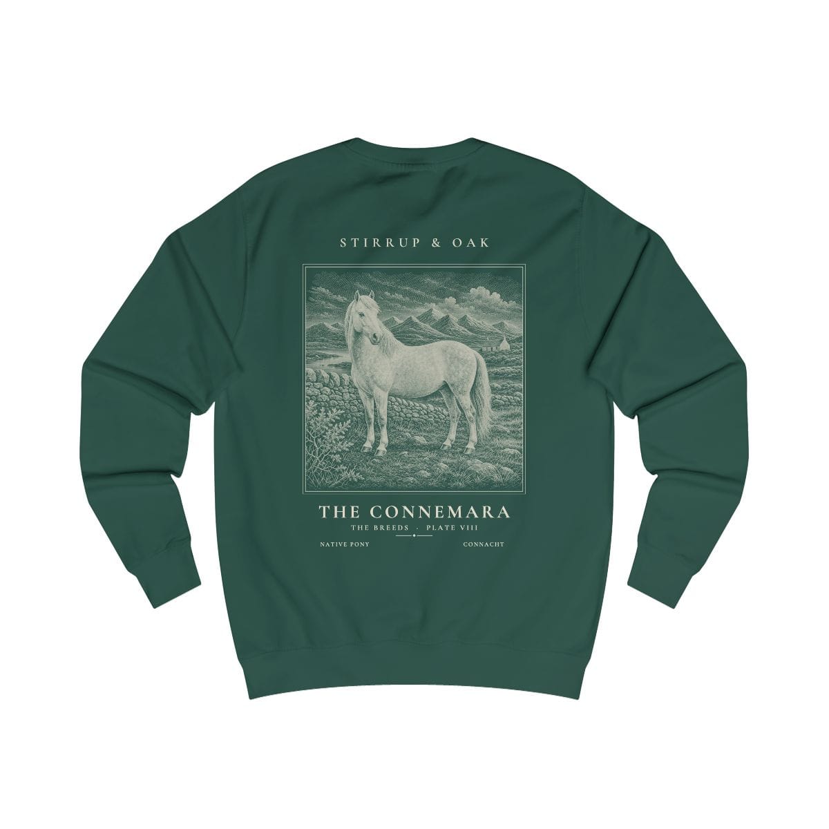 The Connemara - Crew Sweatshirt in Bottle Green