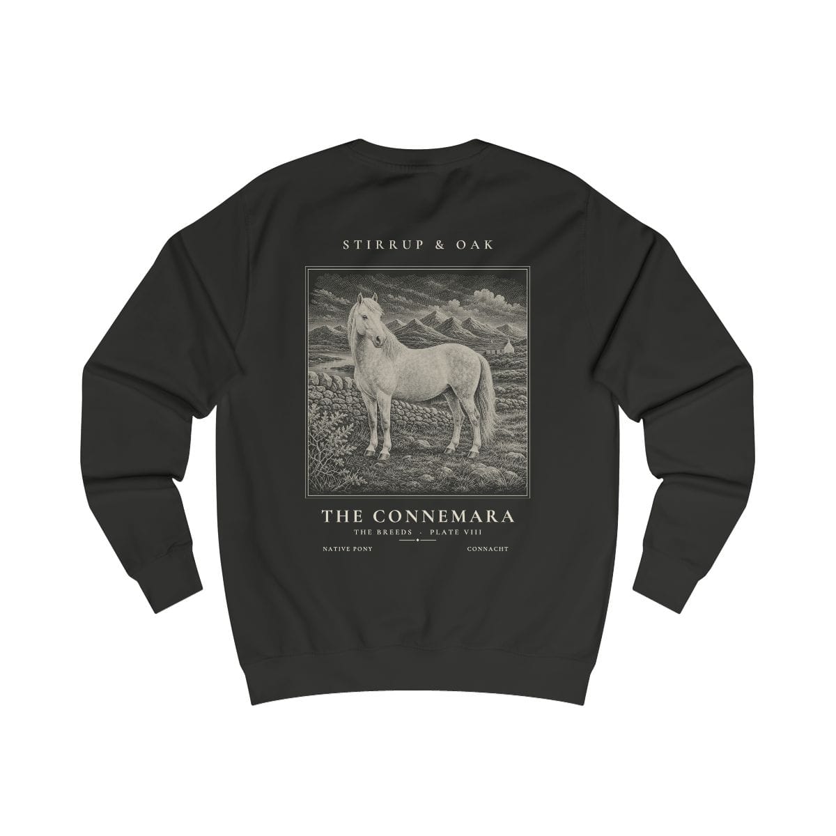 The Connemara - Crew Sweatshirt in Jet Black