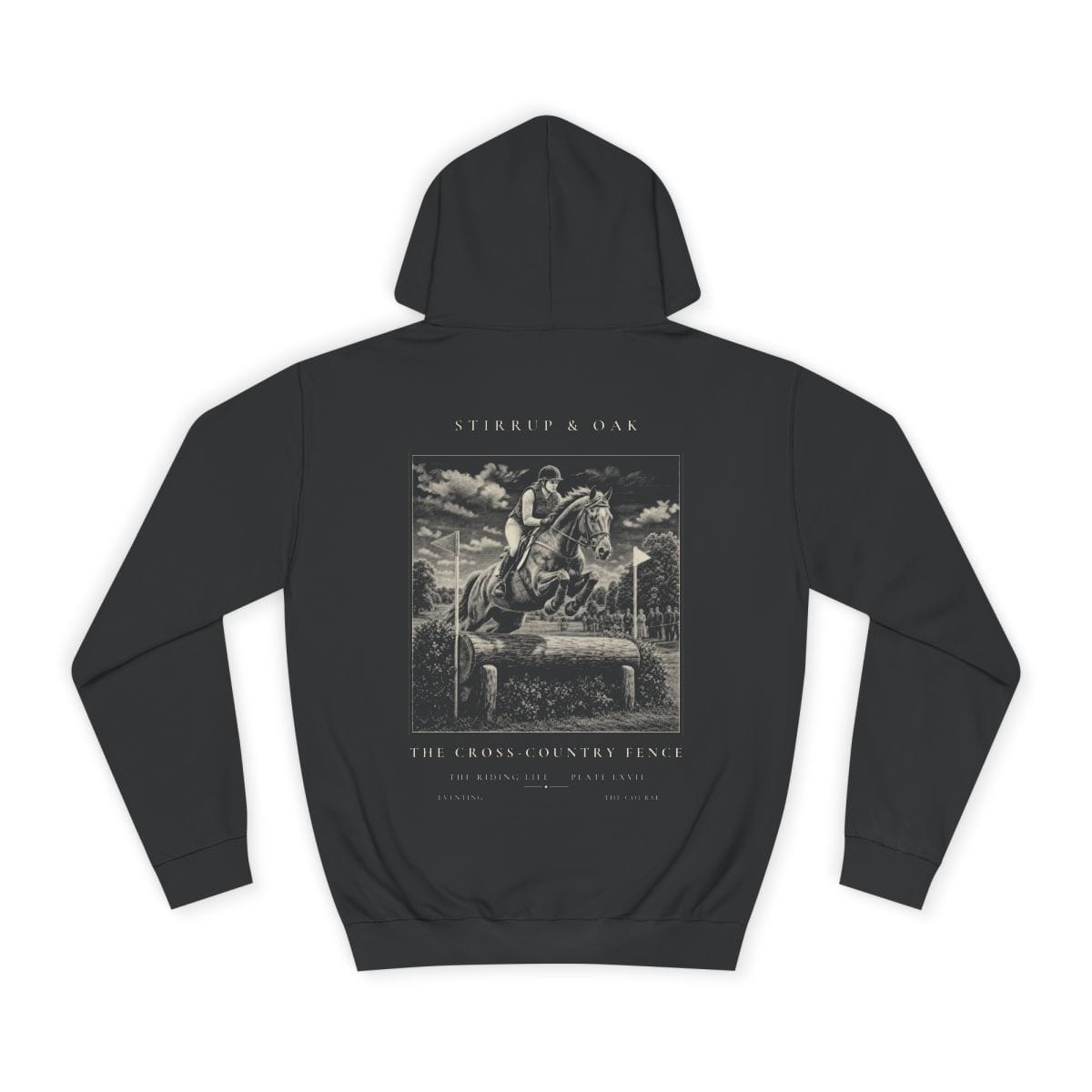 The Cross-country Fence - Heavyweight Hoodie · Jet Black / S
