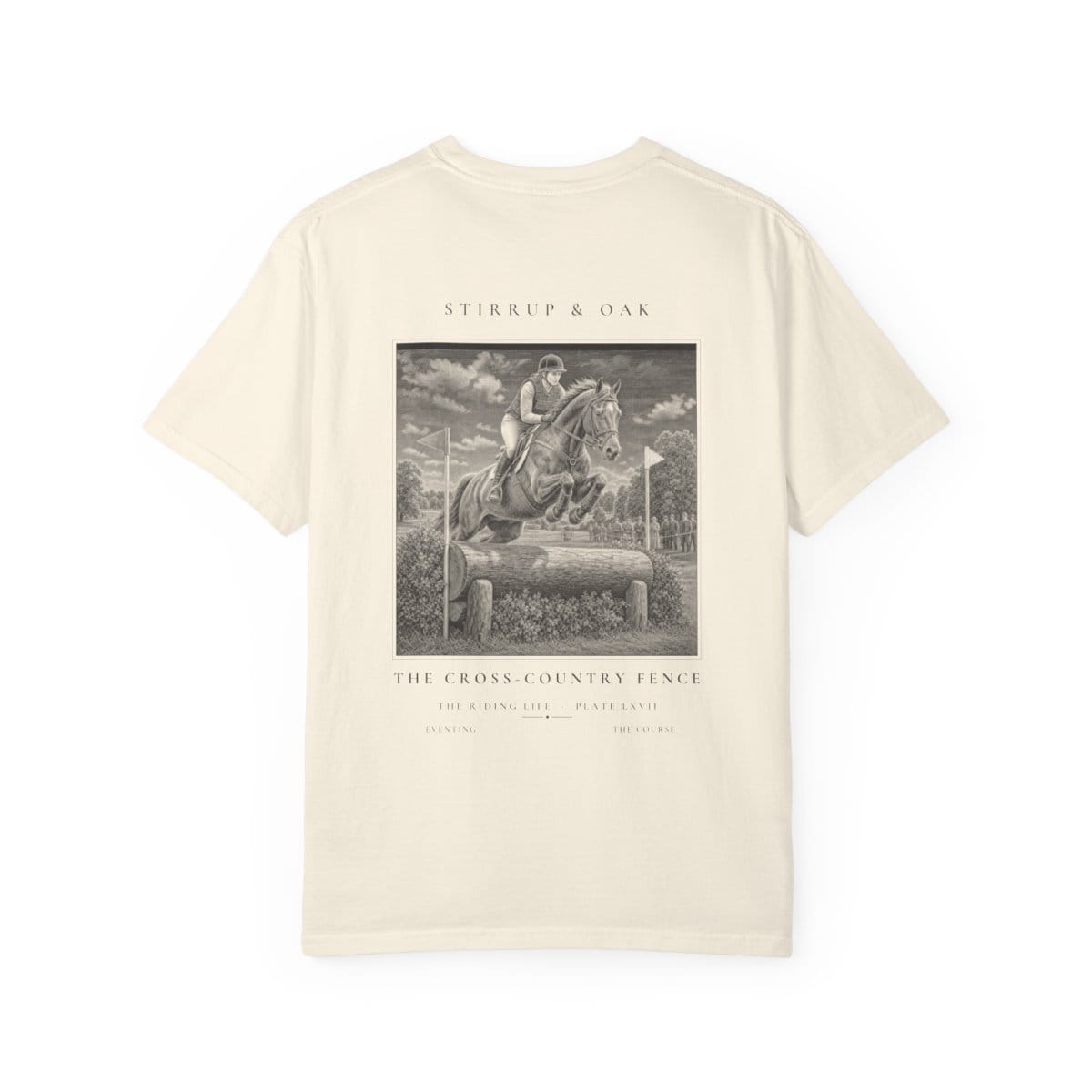 The Cross-country Fence - Heavyweight T-Shirt in Ivory